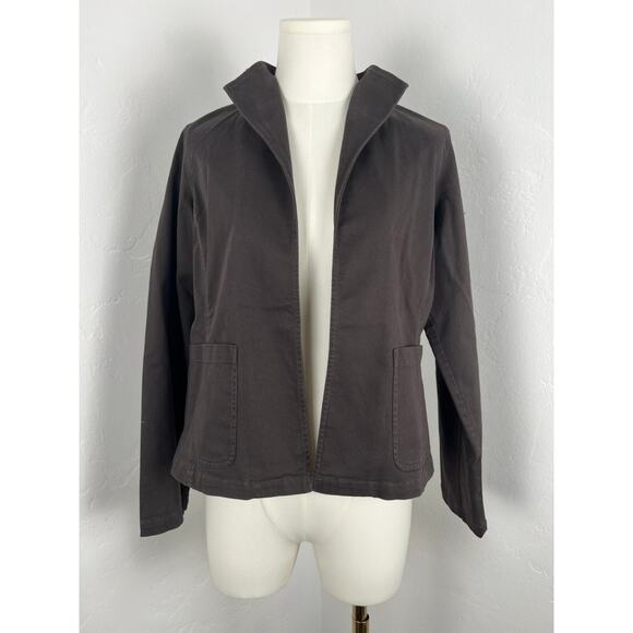EILEEN FISHER JACKET Revers Collar in Muted Brown Plum (Womens: Petite Small) - Picture 1 of 11